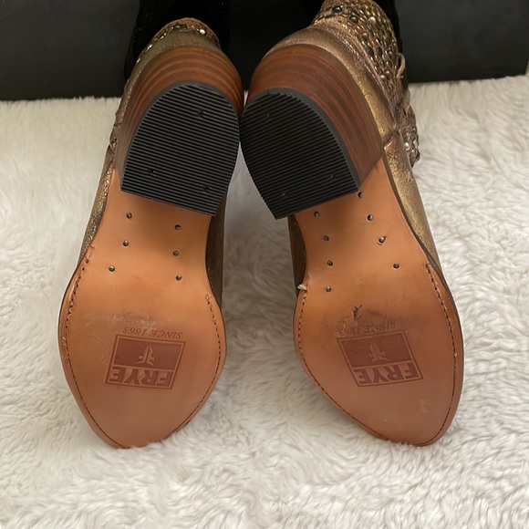 FRYE Deborah studded metallic western boots - Picture 11 of 13